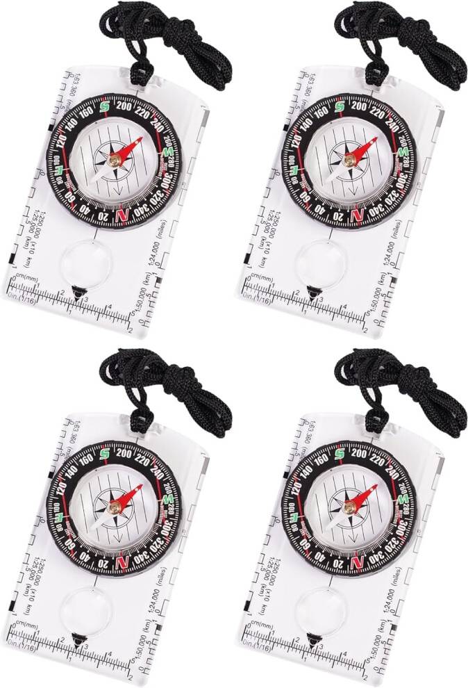 Outdoor Compass Set Declination Adjustment 4-Pc