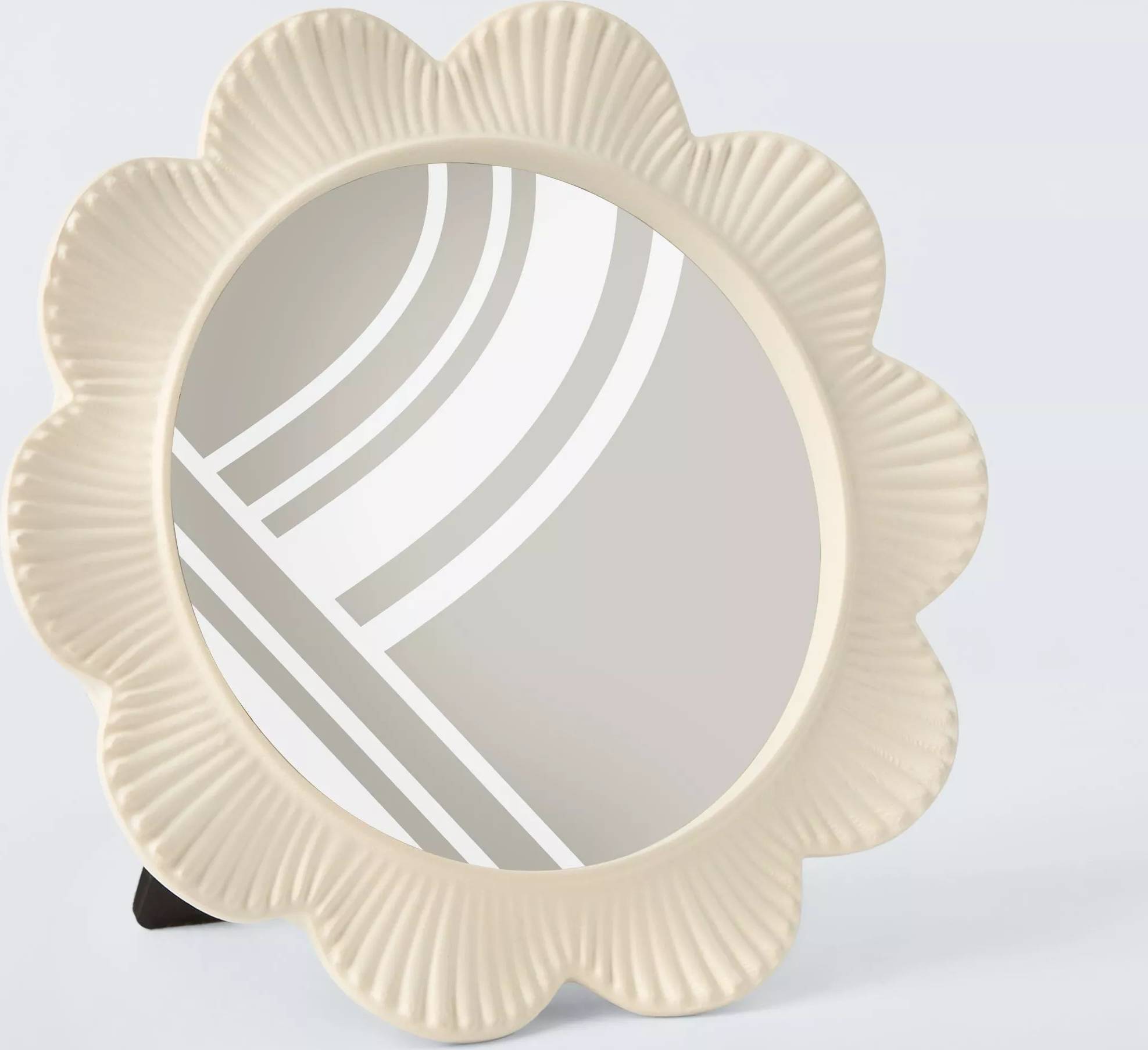 John Lewis Shell Edge Round 4 x 4 Ivory Photo Frame
