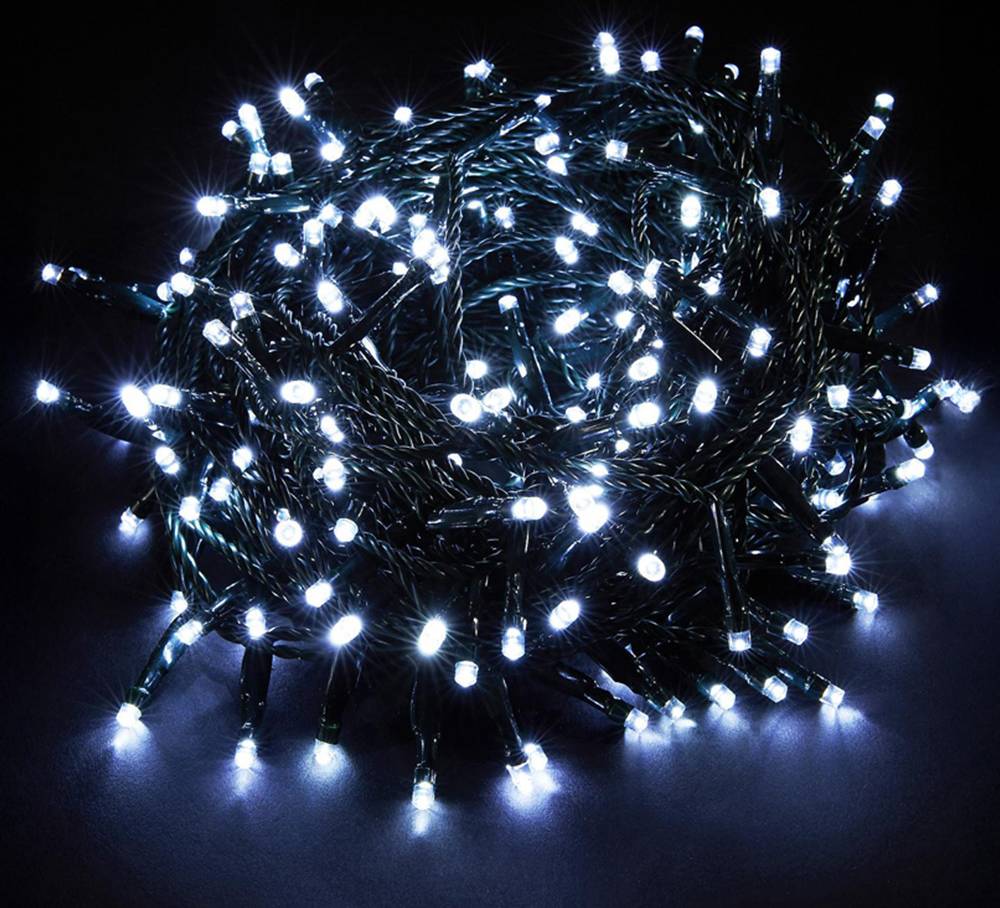 Best Artificial Bright White LED Multi Function Mains Powered 10m String Light