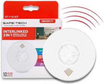 Interlinked smoke and heat alarms Interlinked 3 In 1 Multi Sensor Fire Alarm