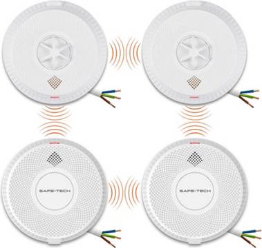 Interlinked smoke and heat alarms Mains Powered Interlinked Smoke Heat Alarm Kit