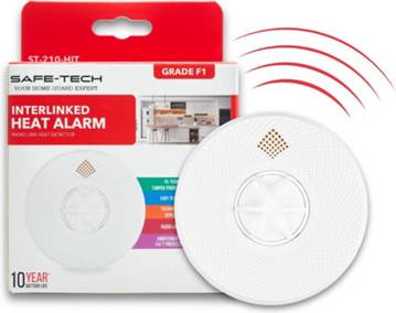 Wireless interlinked smoke alarms Wireless Interlinked Heat Alarm