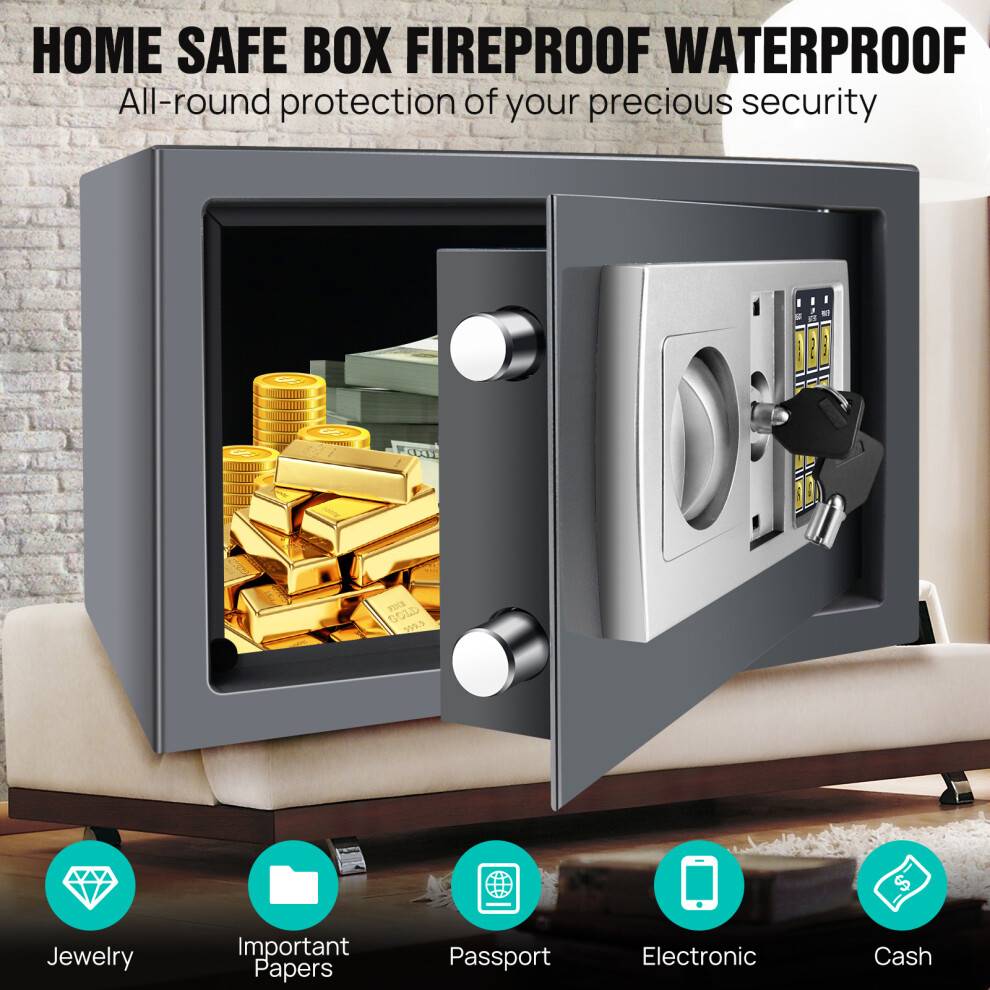 Digital Electronic Safe Box With Keys