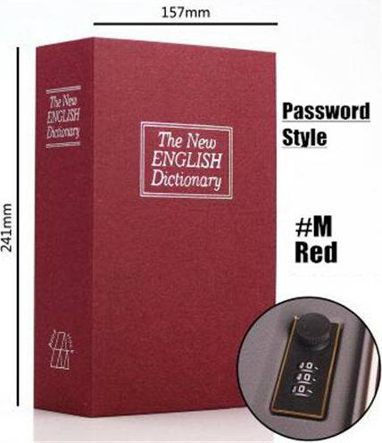Greenzech Kid Gift Dictionary Mini Safe Box Key Lock