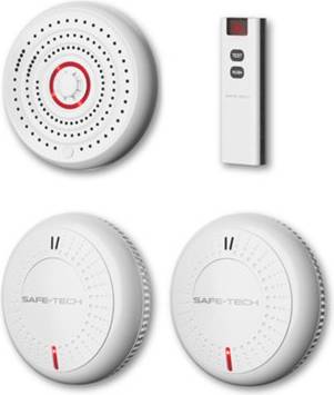 Interlinked smoke and heat alarms Interlinked Smoke Heat Alarm Kit With Remote Control