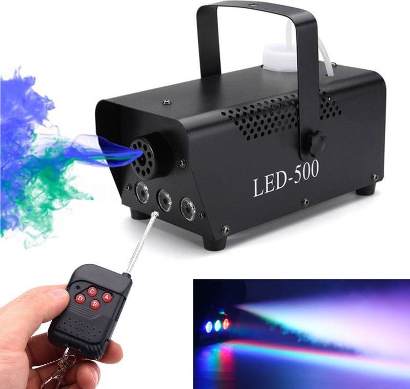 500W Röke Maskin Med LED RGB Och Fjärrkontroll