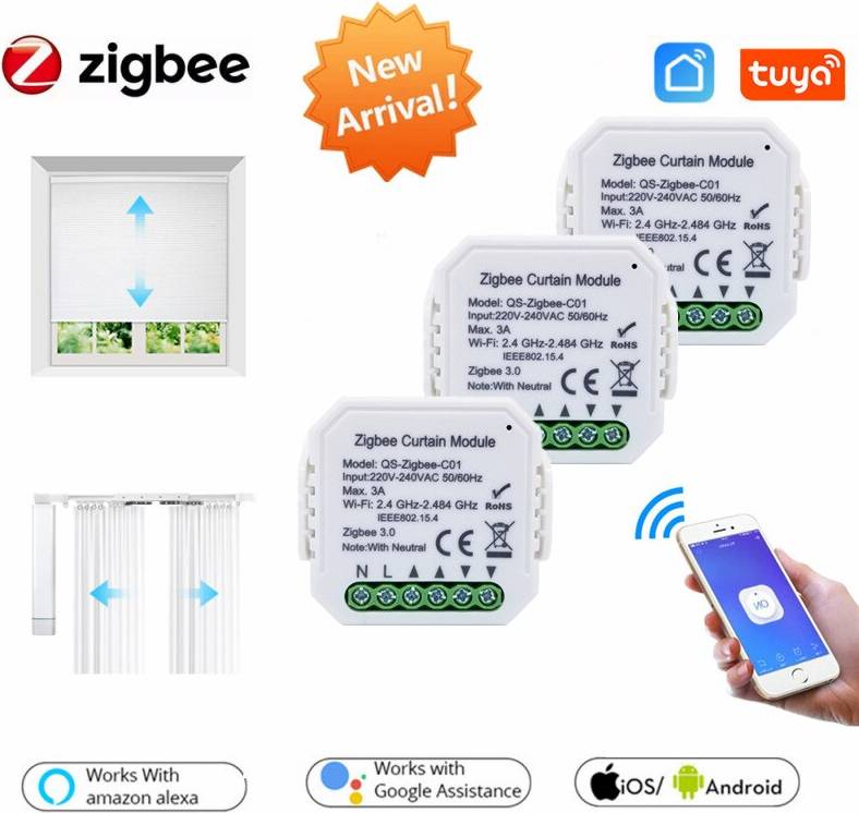 TUYA Zigbee Gordijn Switch Module