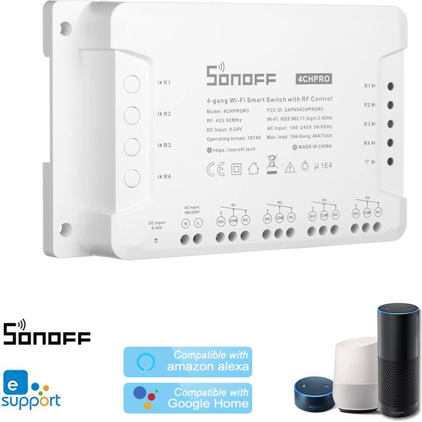 Sonoff 4ch R3 Pro R3 Itead Wifi Switch 3 Arbetslägen