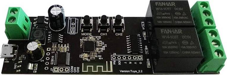 Torribaly 2 Channel WiFi Momentary Inching Relay Module