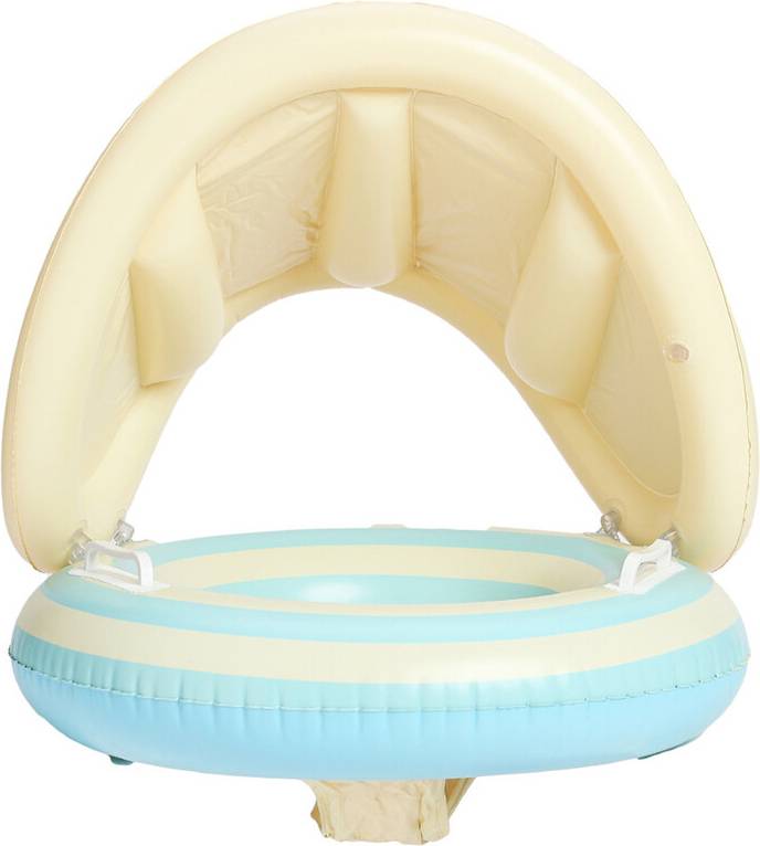 Blue Inflatable Swimming Ring With Sunshade
