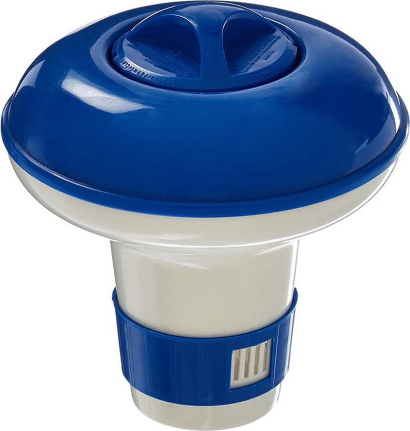 Chlorine Dispenser Blue White Floating Pool 5 Inch