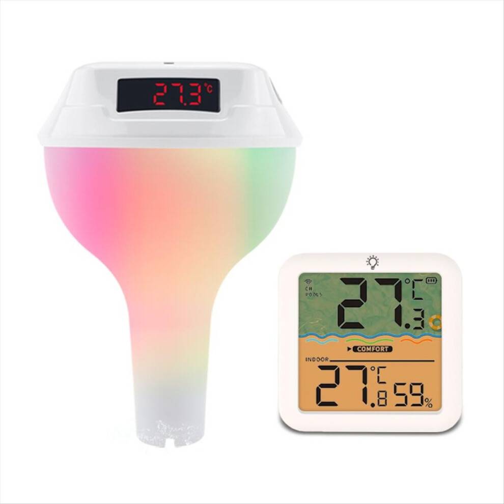 Digital Pool Thermometer Floating Easy Read Solar Panel