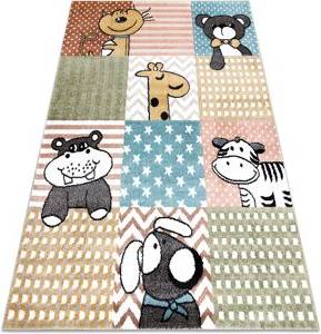 RUGSX Carpet Fun Pets Animals Colorful Multi Rug