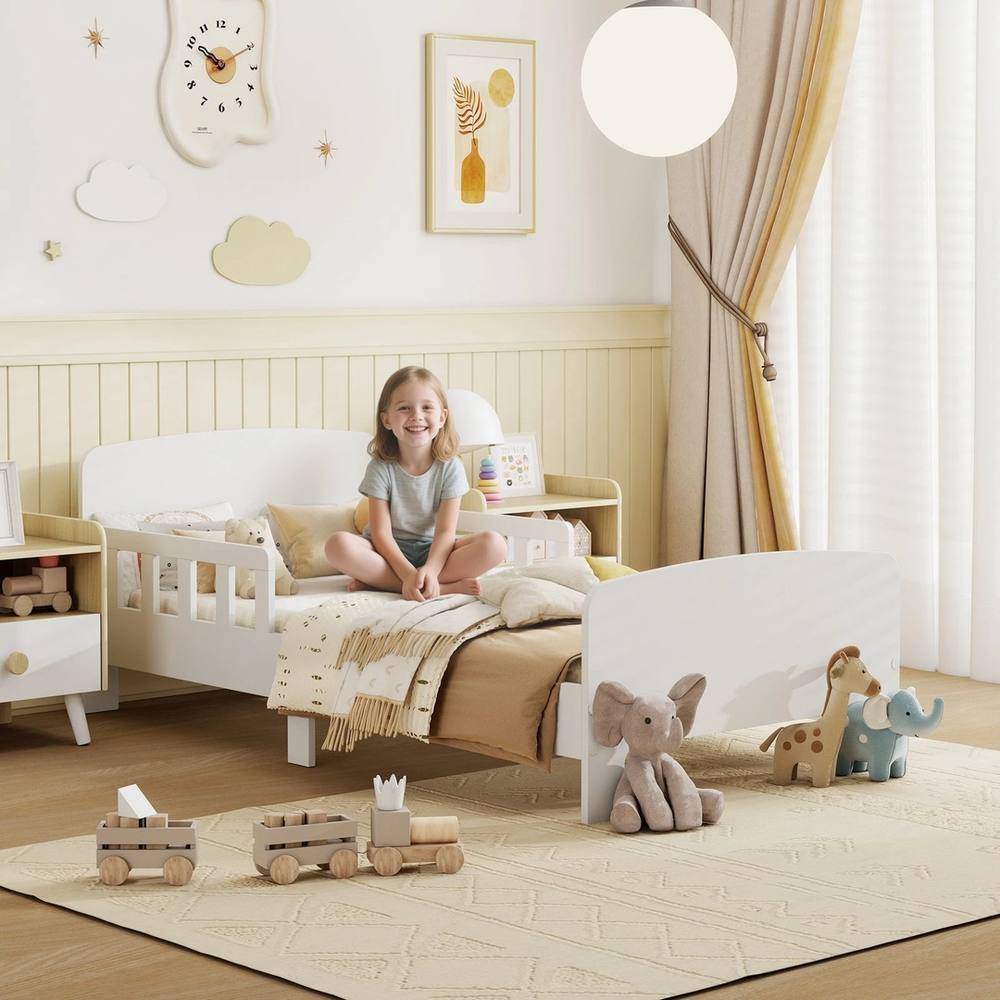 Toddler Bed Frame with Safety Side Rails