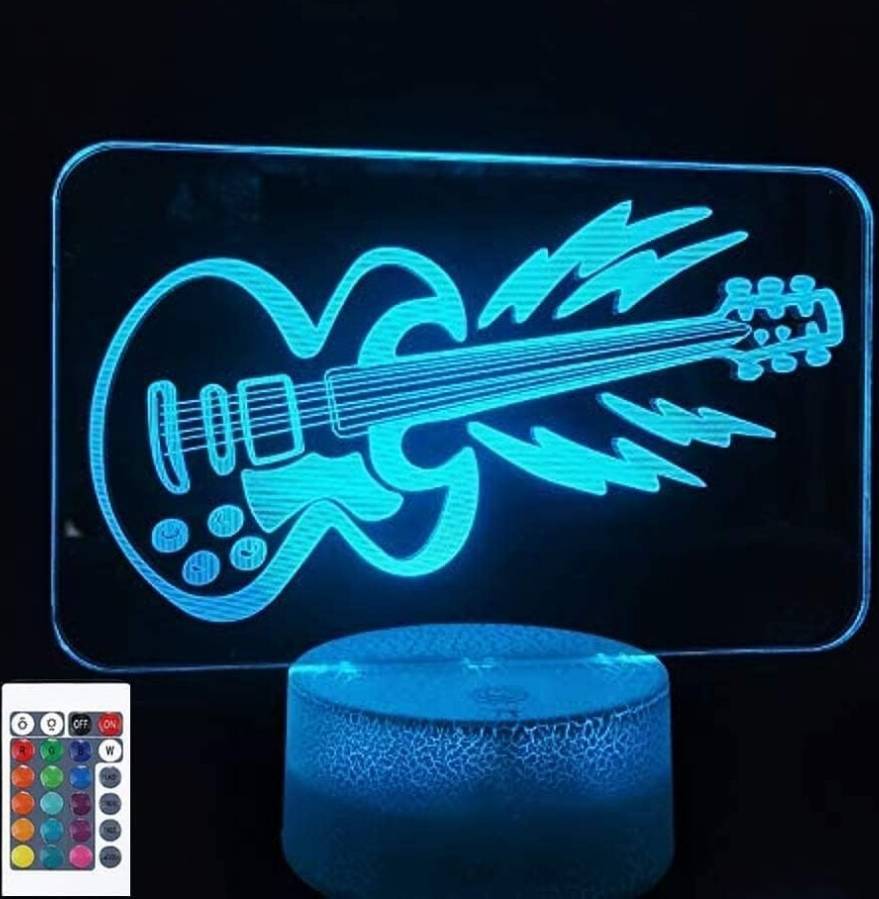 3D Guitar Remote Control 16 Color Lights