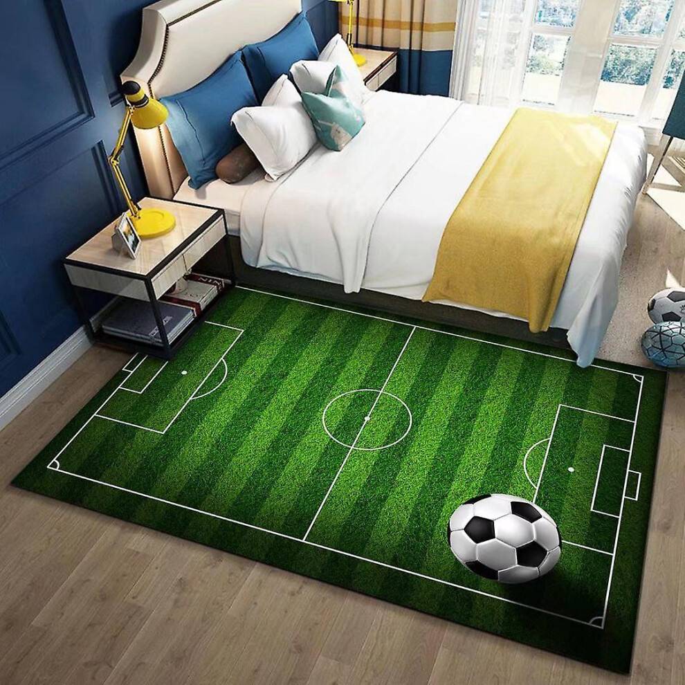 Soccer Field Kids Play Area Rug