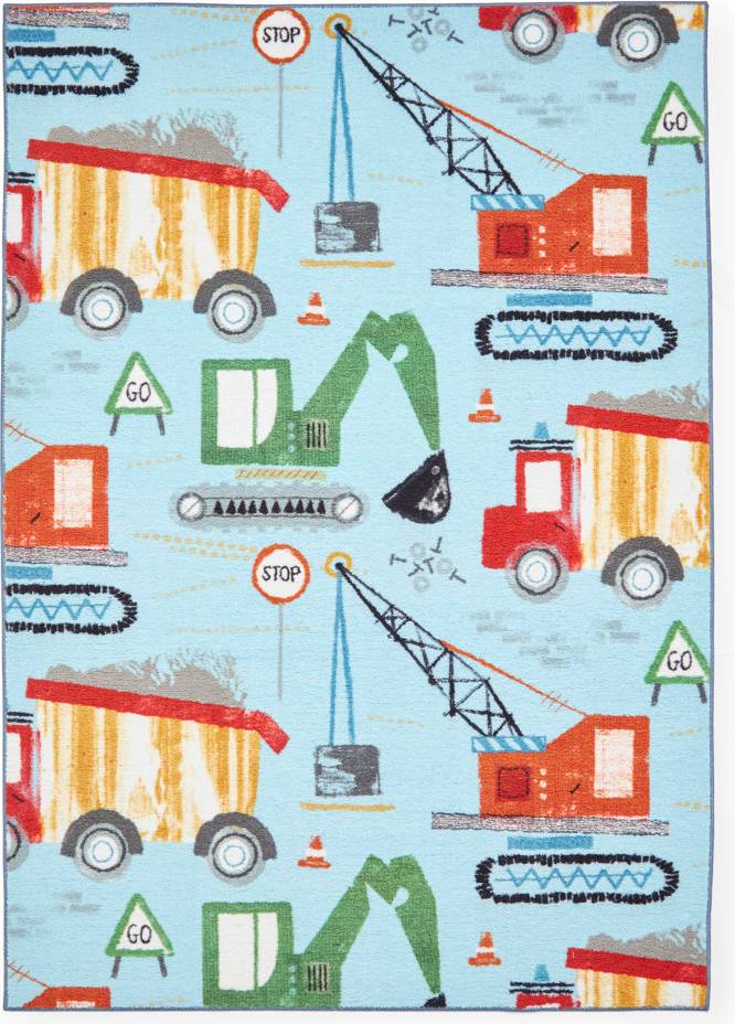Catherine Lansfield Kids Construction Rug Rectangle