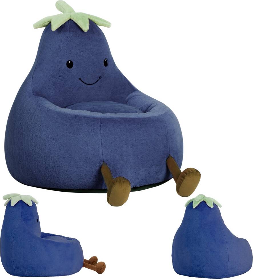Kids Bean Bag Chair Soft Faux Rabbit 24 Inch