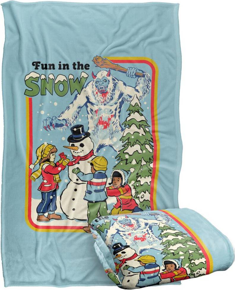 Steven Rhodes Fun In The Snow Soft Touch Blanket