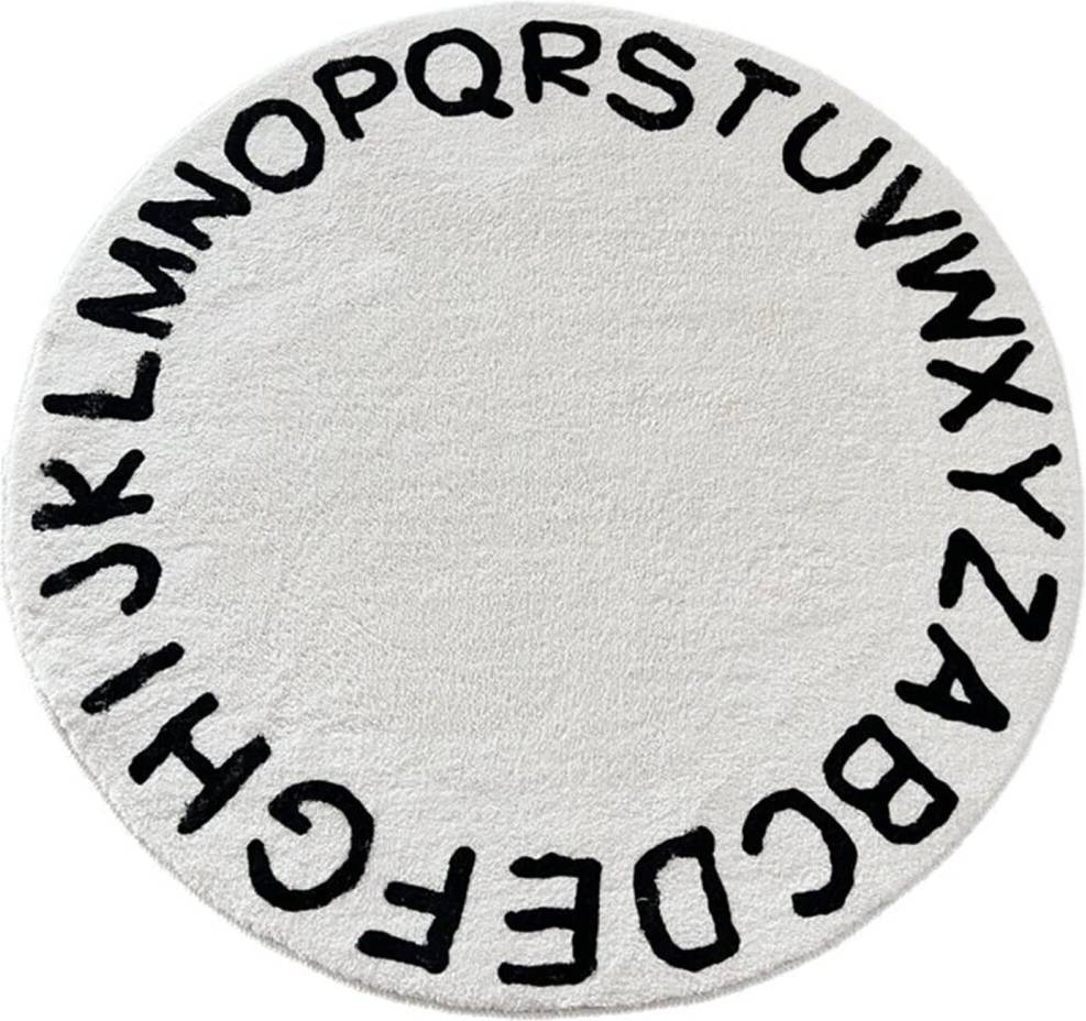 ABC Round Area Rug Alphabet Kids Cartoon Play Mat