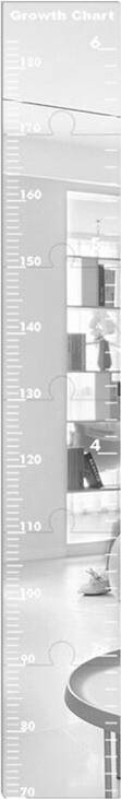 Tlily Acrylic Height Measurement Wall Sticker Growth Chart Mirror Decor Ruler Scale