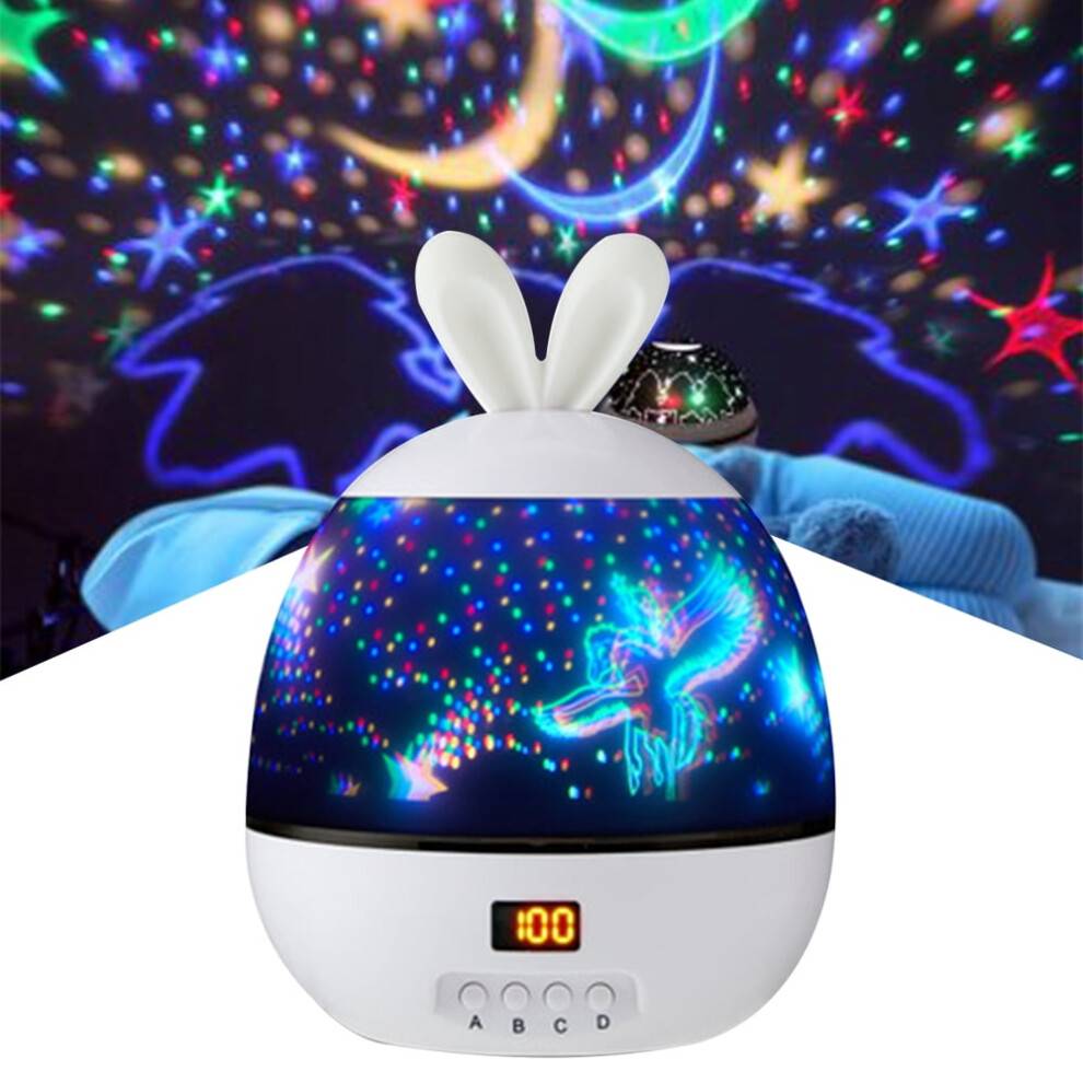 Baby Moon Projector 360 Rotation Night Light