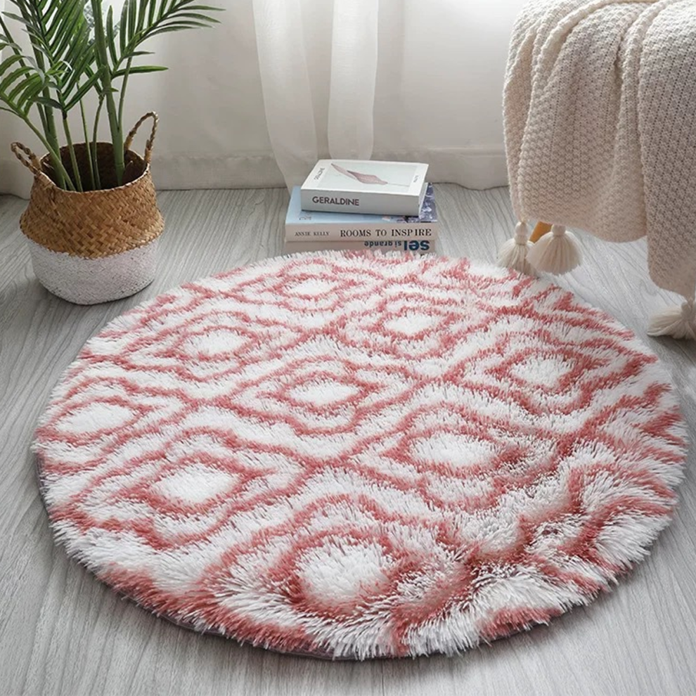 Non-Slip Design Colorfast Durable Soft Rainbow Rug
