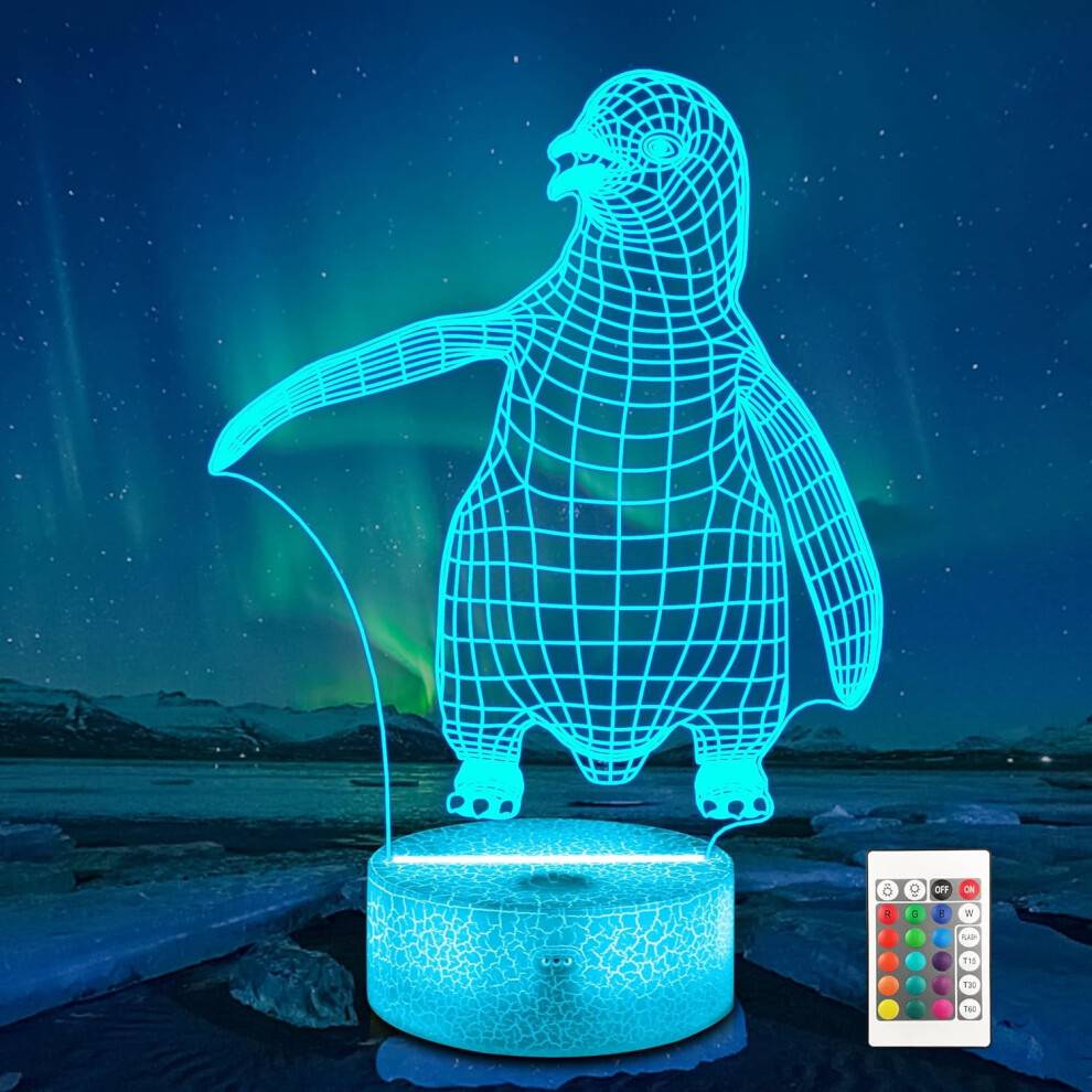 3D LED Lamp 16-Color Remote Timer