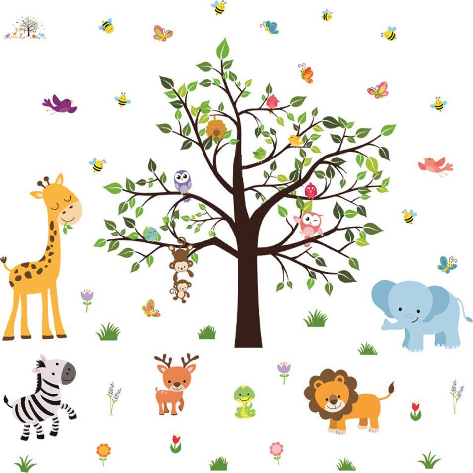 Height Ruler Wall Decals Jungle
