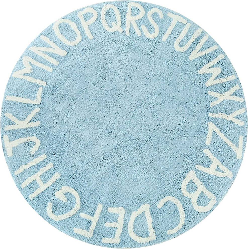 Cute Furry Plush Rug Alphabet Design