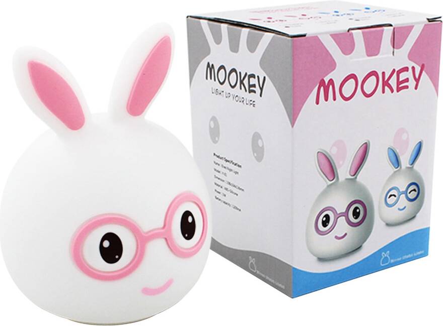 Bunny USB Rechargeable 7-Color LED Night Light