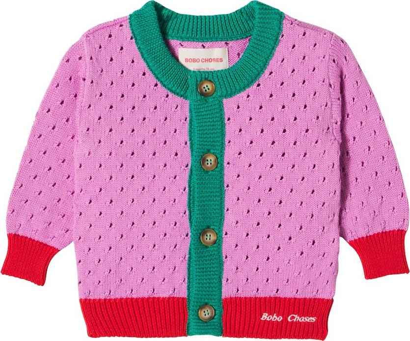 Bobo Choses Color Block Open Work Kofta - Multicolor