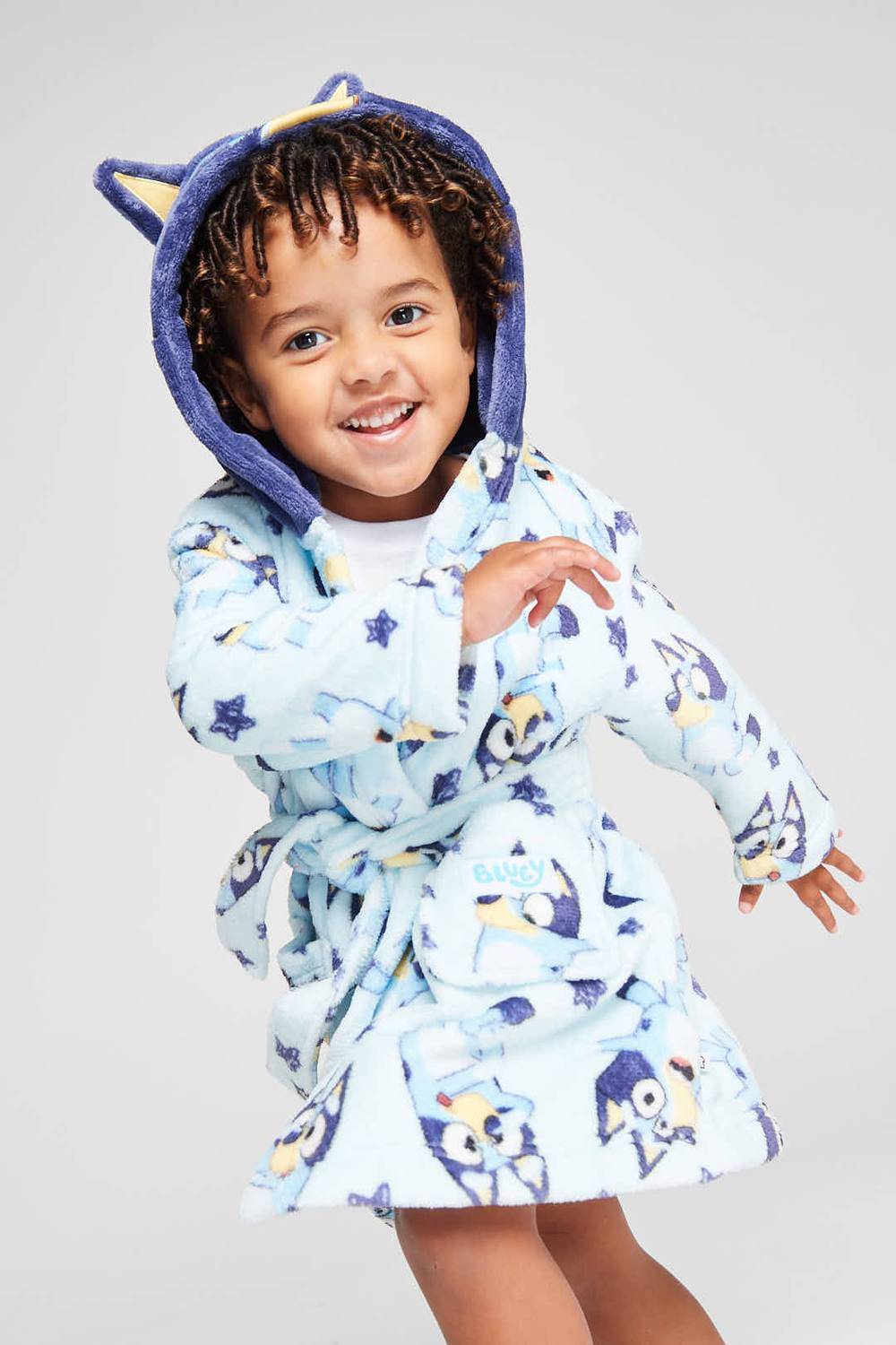 Bluey Fleece Robe - Blue