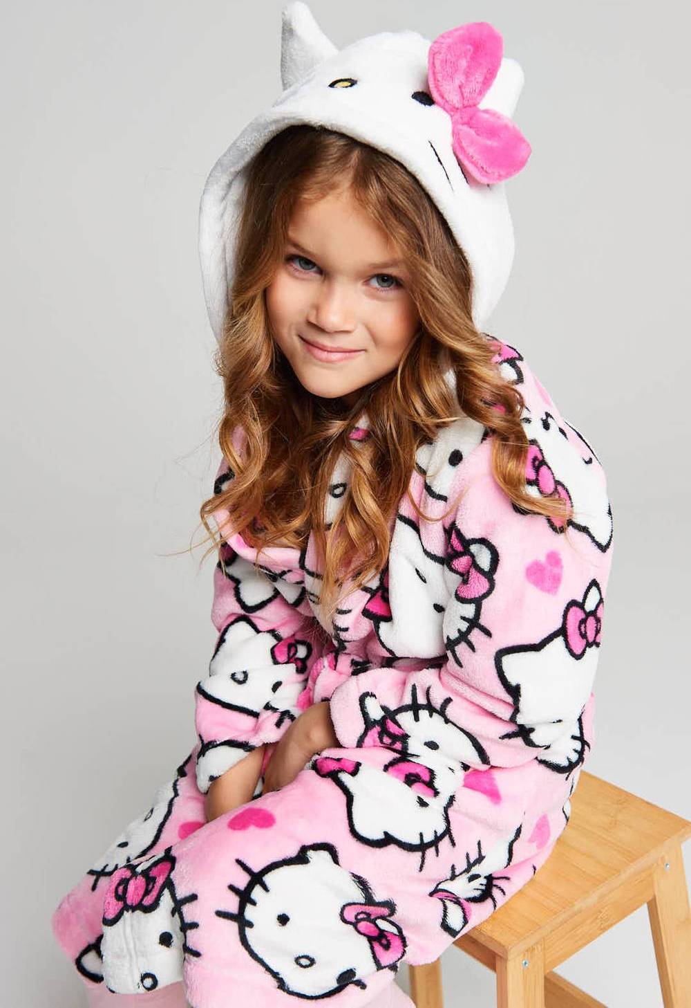 Hello Kitty Fleece Robe - Pink