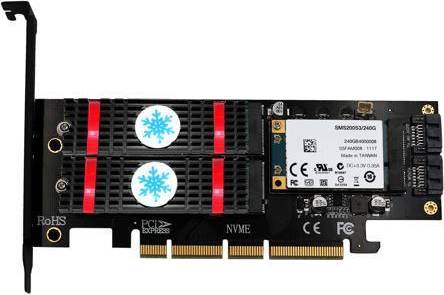M2 nvme Qindian NVMe M2 NGFF MSATA SSD PCI Express Riser Card