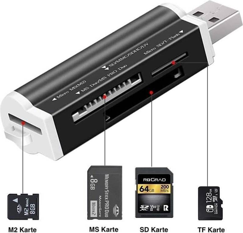 Usb Memory Card Reader Adapter All In One