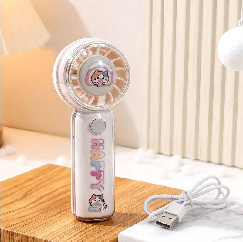 Mini usb ventilator Cartoon Print USB Rechargeable Mini Fan