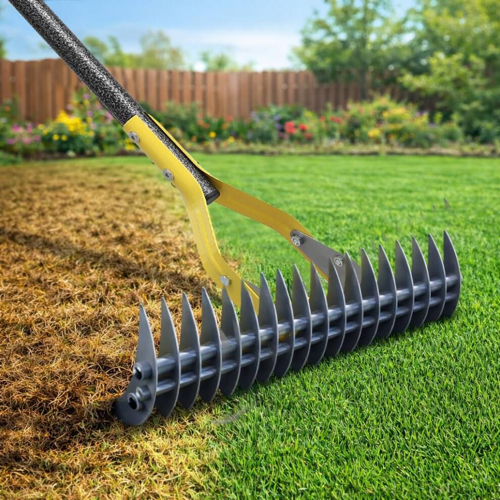 Adjustable Lawn Thatch Rake 178cm