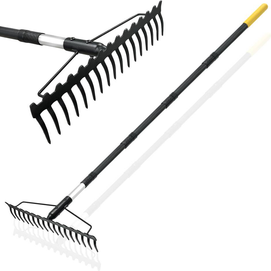 BlumeTrec Bow Rake 172cm Adjustable Handle Garden Rake