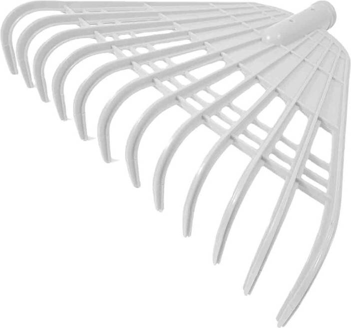 Plastic Garden Rake with Rubber Tines