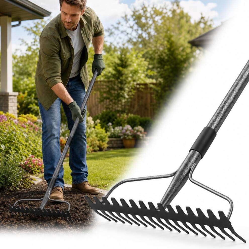 Garden rake Bow Rake Metal Heavy Duty Garden Rake
