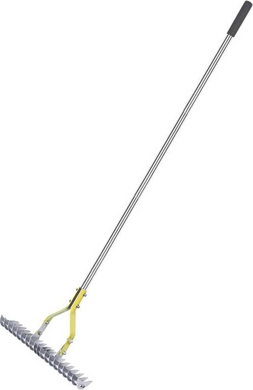 15-Inch Stainless Steel Adjustable Handle Garden Rake
