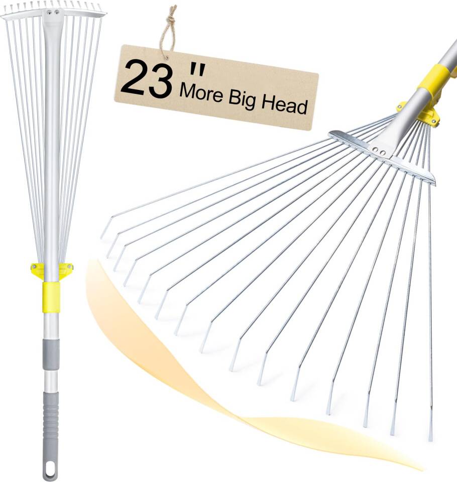 Leaf rake Adjustable Leaf Rake Long Handle