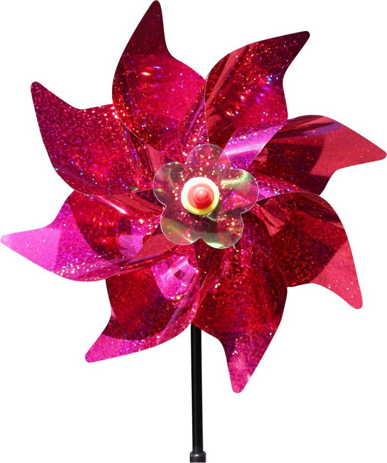 Red Pinwheel Wind Spinner 12 Inch