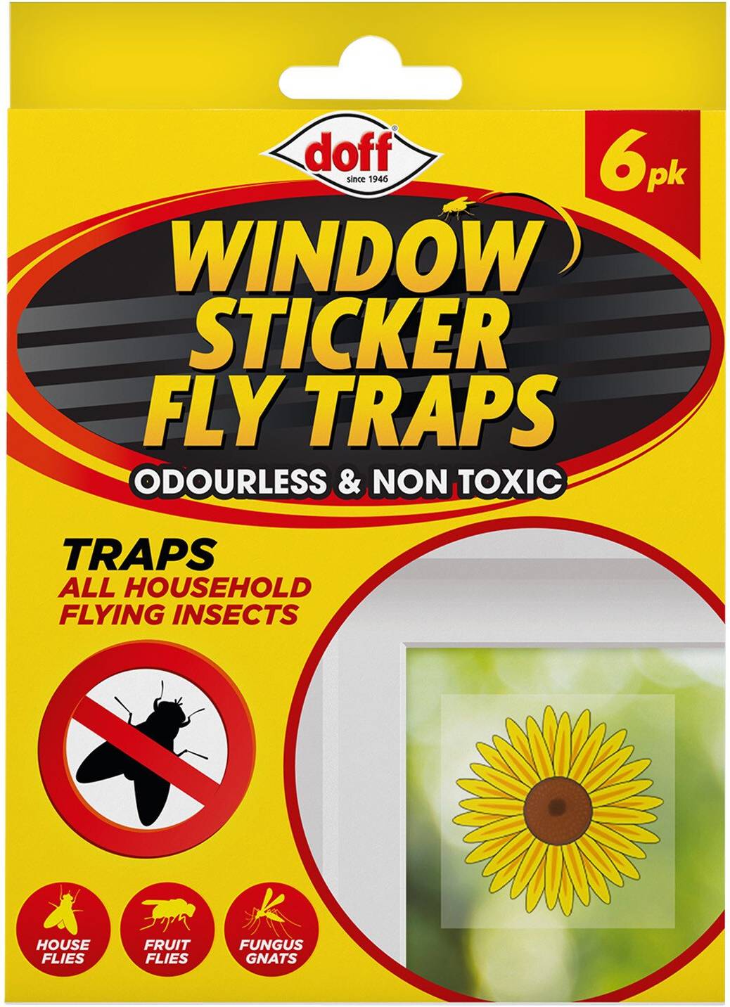 Doff Window Sticker Fly Traps