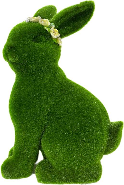 Easter Moss Rabbit Garden Statue Outdoor