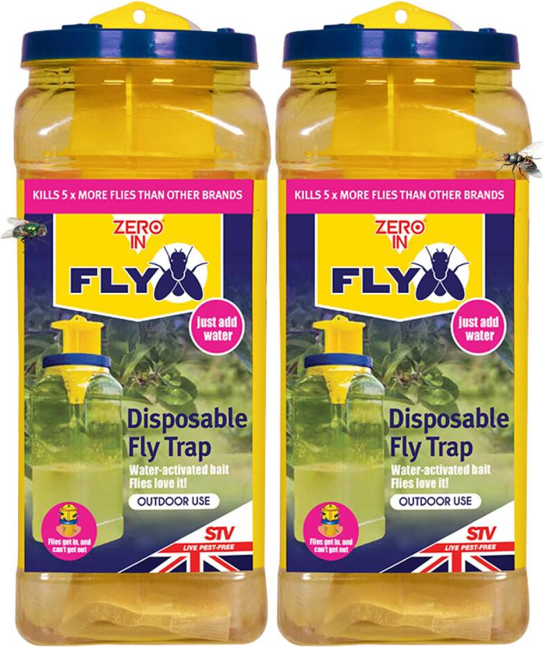 Zero In Ready Baited Disposable Fly Trap 4-Week Protection