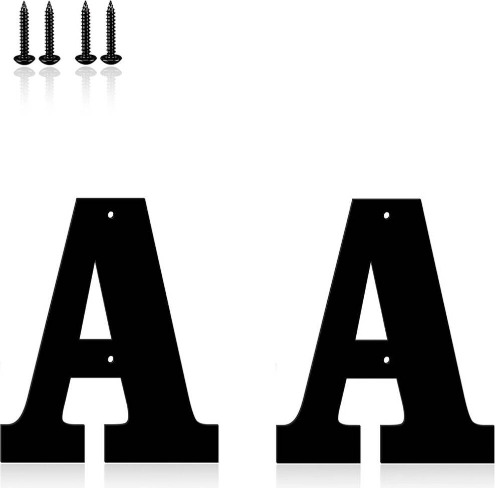 Metal Modern House Numbers and Letters 3 Inch 2-Pack