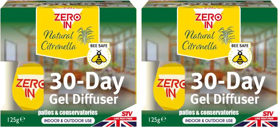 Zero In 30-Day Insect Repellent Gel Diffuser 2 Pack 2pcs