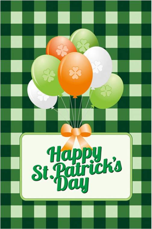 Shamrock Garden Flag Polyester Rectangular Double-Sided